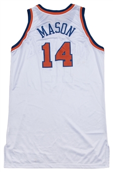 1994-95 Anthony Mason Game Used & Signed New York Knicks Home Jersey (Beckett)